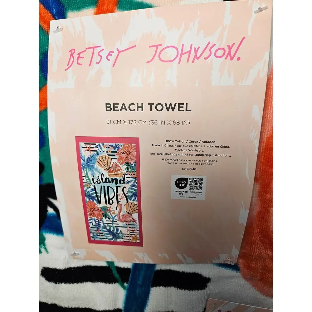 Betsey Johnson NWT Beach Towel 
